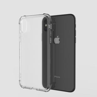 For iPhone X / XS Shockproof Transparent TPU Soft Case(Transparent)