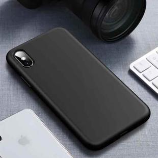 For iPhone X / XS Starry Series Shockproof  Straw Material + TPU Protective Case(Black)
