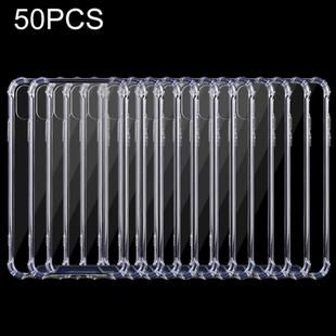 For iPhone XR 50 PCS 0.75mm Dropproof Transparent TPU Case (Transparent)