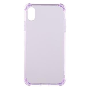 For iPhone XR 0.75mm Dropproof Transparent TPU Case (Purple)
