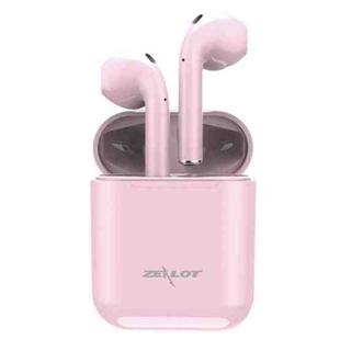 ZEALOT H20 TWS Bluetooth 5.0 Touch Wireless Bluetooth Earphone with Magnetic Charging Box, Support Stereo Call & Display Power in Real Time (Pink)