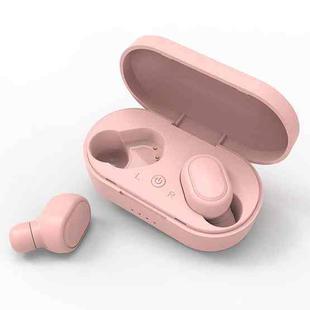TWS-M1 TWS Bluetooth Earphone with Magnetic Charging Box, Support Memory Connection & Call & Battery Display Function(Pink)