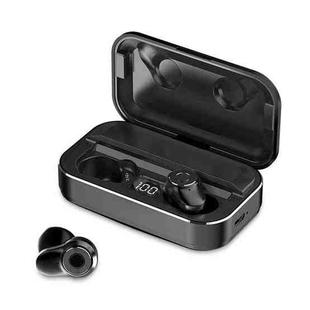 A6 TWS Bluetooth 5.0 Touch Wireless Bluetooth Earphone with Charging Box & LED Smart Digital Display, Support Voice Assistant & Memory Connection & HD Call(Black)