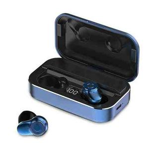 A6 TWS Bluetooth 5.0 Touch Wireless Bluetooth Earphone with Charging Box & LED Smart Digital Display, Support Voice Assistant & Memory Connection & HD Call(Blue)