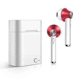 D012 TWS Bluetooth 5.0 Wireless Bluetooth Earphone with Charging Box, Support Voice Prompt & Power Display & HD Call(Red)