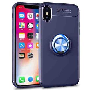 For iPhone X / XS Shockproof TPU Case with Holder (Blue)