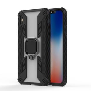 Iron Warrior Shockproof TPU + PC Protective Case for iPhone XS, with 360 Degree Rotation Holder(Black)
