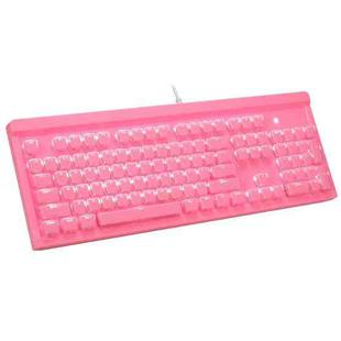 MSEZ HJK970-4 104-keys Square Ice Crystal Two-color Chocolate Keycap Colorful Backlit Wired Mechanical Gaming Keyboard(Pink)