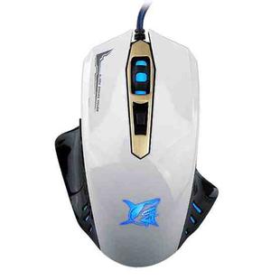 K-RAY M718 Ergonomics Design Game Backlight USB Four Gear DPI Adjustable Wired Mouse(White)