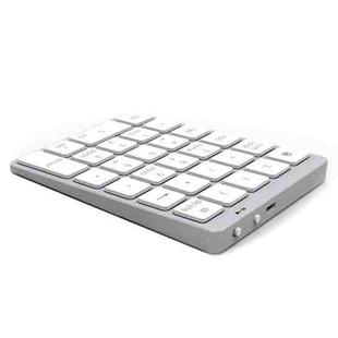 N960 Ultra-thin Universal Aluminum Alloy Rechargeable Wireless Bluetooth Numeric Keyboard (Silver)