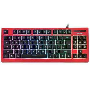 PK-870 USB Port RGB Lighting Mechanical Gaming Wired Keyboard(Red)