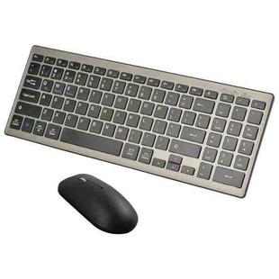 168 2.4Ghz + Bluetooth  Dual Mode Wireless Keyboard + Mouse Kit, Compatible with iSO & Android & Windows (Black)