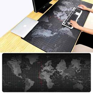 Extended Large Anti-Slip World Map Pattern Soft Rubber Smooth Cloth Surface Game Mouse Pad Keyboard Mat, Size: 90 x 40cm