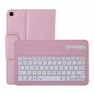 SA510 Detachable Bluetooth Keyboard + Litchi Texture PU Leather Tablet Case with Holder for Galaxy Tab A 10.1 (2019) T510/T515 (Pink)