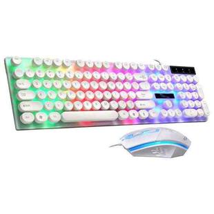 ZGB G21 Luminous Wired Keyboard + Mouse Set (White)