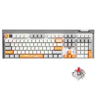 AULA F3050 2.4G Wireless Dual Mode Mechanical Keyboard,Red Shaft(Grey)