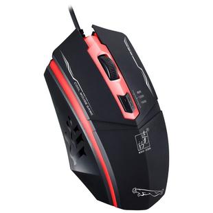 Chasing Leopard 199 USB 1600DPI Three-speed Adjustable LED Backlight Wired Optical Gaming Mouse, Length: 1.3m(Black)