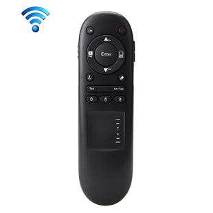 VIBOTON 504T 2.4GHz Laser Pens Wireless RF Remote Control Laser Presenter Pointer for Power Point PPT with Touchpad Air Mouse for PC Laptop Notebook(Black)