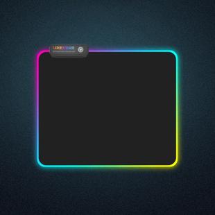 Colorful LED Light Thickening Lock Keyboard Pad Game Mouse Pad, Size: 300 x 250 x 4mm