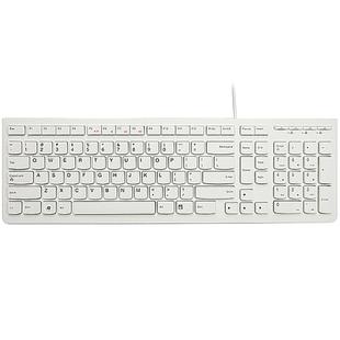 Lenovo K5819 Office Simple Ultra-thin Wired Keyboard (White)