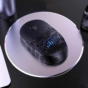 YINDIAO A6 2.4GHz 1600DPI 3-modes Adjustable 6-keys RGB Light Hollowing Wireless Silent Mouse (Black)