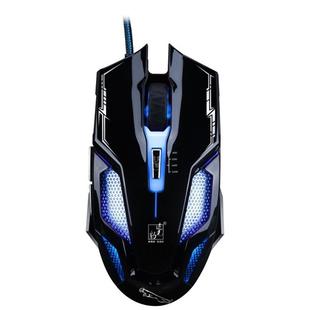 Chasing Leopard V10 USB 6-keys 2400DPI Four-speed Adjustable Steel Mesh Backlight Wired Optical Gaming Mouse, Length: 1.45m(Jet Black)