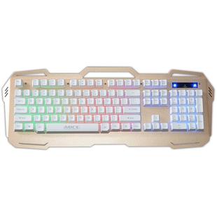 iMICE AK-400 USB Interface 104 Keys Wired Colorful Backlight Gaming Keyboard for Computer PC Laptop(Gold)