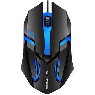 SHIPADOO S190 Colorful Recirculating Breathing Light Gaming Luminous Wired Mouse(Black)