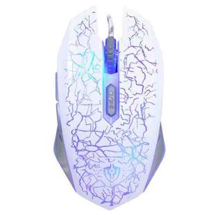 SHIPADOO X2 Wrangler Colorful Recirculating Breathing Light Crack Professional Competitive Gaming Luminous Wired Mouse(White)