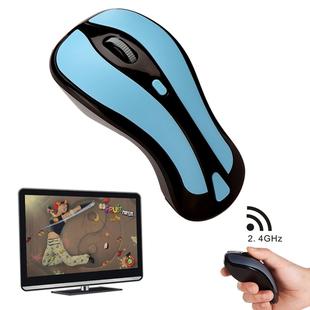 PR-01 6D Gyroscope Fly Air Mouse 2.4G USB Receiver 1600 DPI Wireless Optical Mouse for Computer PC Android Smart TV Box (Blue + Black)