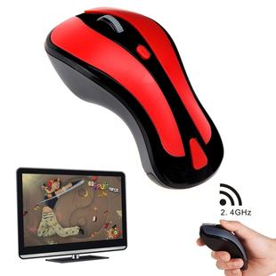 PR-01 6D Gyroscope Fly Air Mouse 2.4G USB Receiver 1600 DPI Wireless Optical Mouse for Computer PC Android Smart TV Box (Red + Black)