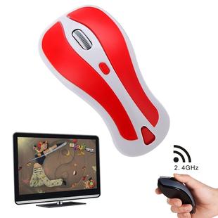 PR-01 6D Gyroscope Fly Air Mouse 2.4G USB Receiver 1600 DPI Wireless Optical Mouse for Computer PC Android Smart TV Box (Red + White)