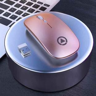 YINDIAO A2 2.4GHz 1600DPI 3-modes Adjustable Wireless Silent Mouse, Battery Powered(Rose Gold)