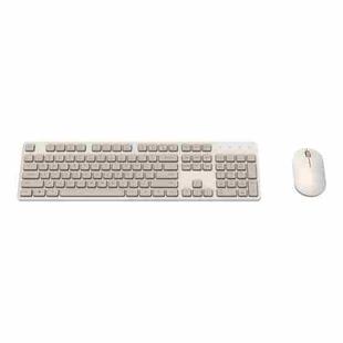 Original Xiaomi 2.4GHz Wireless Keyboard + Mouse Set 2 for Notebook Desktop Laptop(Milk Tea White)