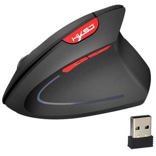 HXSJ T24 6 Buttons 2400 DPI 2.4G Wireless Vertical Ergonomic Mouse with USB Receiver(Black)