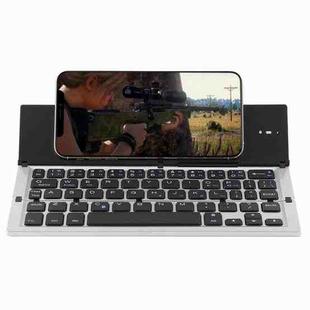 GK608 Ultra-thin Foldable Bluetooth V3.0 Keyboard, Built-in Holder, Support Android / iOS / Windows System (Grey)