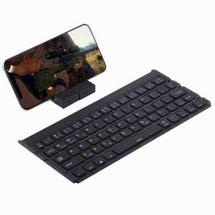 GK808 Ultra-thin Foldable Bluetooth V3.0 Keyboard, Built-in Holder, Support Android / iOS / Windows System(Black)