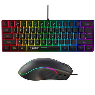 HXSJ V700B+A867 Wired RGB Backlit Keyboard and Mouse Set