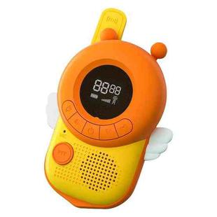 adj-847 Cartoon Bee-shaped Children Walkie-talkie Wireless 3km Call Outdoor Parent-child Interactive Toy with Flashlight & Anti-lost Lanyard (Yellow)