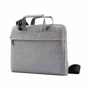 POFOKO A500 13 inch Portable Business Casual Polyester Multi-function Laptop Bag with Shoulder Strap(Grey)