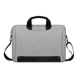 DJ08 Oxford Cloth Waterproof Wear-resistant Laptop Bag for 14.1 inch Laptops, with Concealed Handle & Luggage Tie Rod & Adjustable Shoulder Strap (Grey)