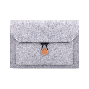 ND06 Multi-purpose Felt Button Laptop Inner Bag for 12.5 inch Laptop(Grey)