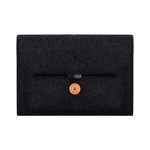 ND06 Multi-purpose Felt Button Laptop Inner Bag for 13.3 inch Laptop(Black)