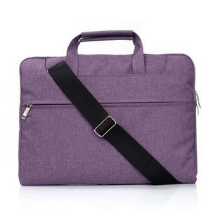 Portable One Shoulder Handheld Zipper Laptop Bag, For 13.3 inch and Below Macbook, Samsung, Lenovo, Sony, DELL Alienware, CHUWI, ASUS, HP (Purple)