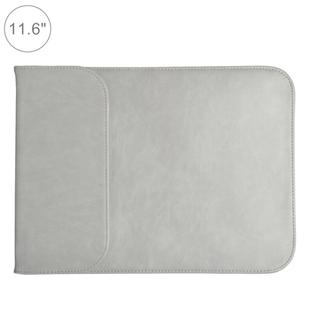 11.6 inch PU + Nylon Laptop Bag Case Sleeve Notebook Carry Bag, For MacBook, Samsung, Xiaomi, Lenovo, Sony, DELL, ASUS, HP(Grey)