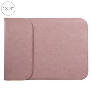 13.3 inch PU + Nylon Laptop Bag Case Sleeve Notebook Carry Bag, For MacBook, Samsung, Xiaomi, Lenovo, Sony, DELL, ASUS, HP(Pink)