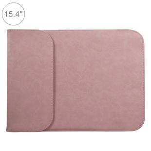 15.4 inch PU + Nylon Laptop Bag Case Sleeve Notebook Carry Bag, For MacBook, Samsung, Xiaomi, Lenovo, Sony, DELL, ASUS, HP (Pink)