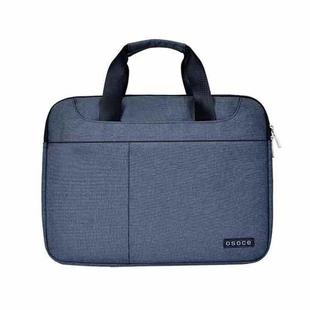OSOCE S63 Breathable Wear-resistant Shoulder Handheld Zipper Laptop Bag For 15 inch and Below Macbook, Samsung, Lenovo, Sony, DELL Alienware, CHUWI, ASUS, HP (Blue)
