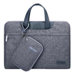 15.4 inch Cartinoe Business Series Exquisite Zipper Portable Handheld Laptop Bag with Independent Power Package for MacBook, Lenovo and other Laptops, Internal Size:35.0x24.0x3.0cm(Grey)