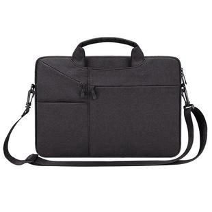 ST02S Waterproof Tear Resistance Hidden Portable Strap One-shoulder Handbag for 15.6 inch Laptops, with Suitcase Belt(Black)